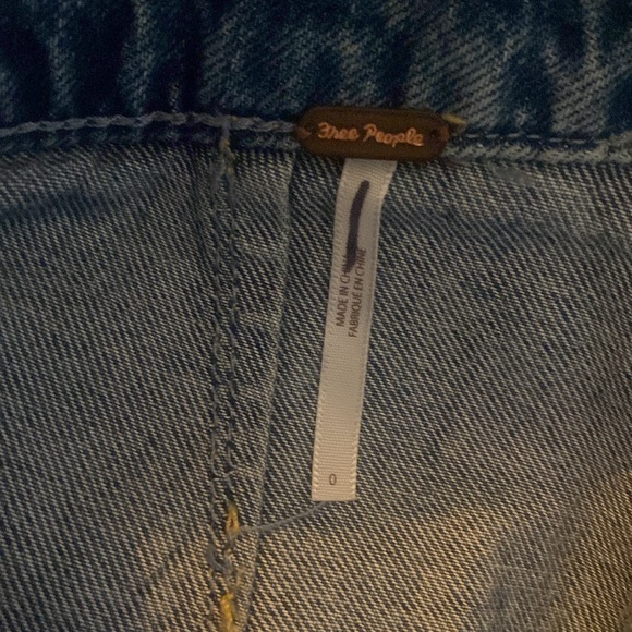 NWOT! Free People Ray Denim Floral Printed Skort size 0 - Picture 7 of 8